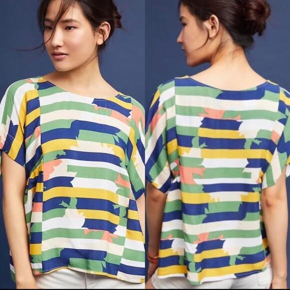 Anthropologie Tops - Share Maeve multi-coloured striped top from Anthropologie Size XS